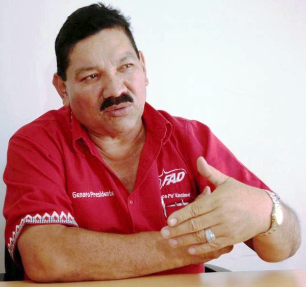 El sindicalista panameño Genaro López Rodríguez, quien ese día estaba sentado cerca de Fidel. Foto: Suntracs Panamá