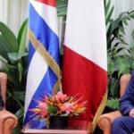   Diaz-Canel receives the Chancellor of France 