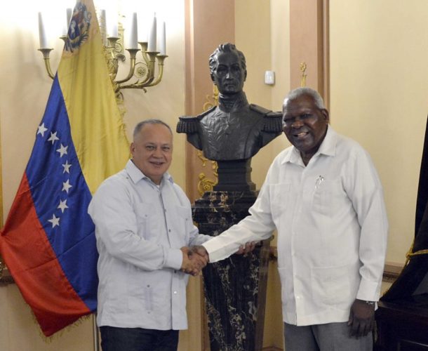 Visita de Diosdado Cabello al parlamento cubano el 7 de junio de 2019. Foto: Tony Hernández Mena