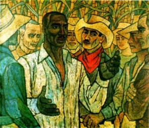 En 1958 invocó en su pintura al líder azucarero Jesús Menéndez hablándoles a los trabajadores en un cañaveral, obra que permaneció un tiempo en el vestíbulo del periódico Hoy y posteriormente pasó a formar parte de los fondos patrimoniales del Museo Nacional de Bellas Artes.