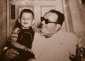 Gildo Fleitas junto a Fidelito, por quien sentía un extraordinario cariño. Foto: Archivo familiar