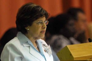 Lina Pedraza, miembro del Comité Central del Partido Comunista de Cuba