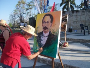 En cada cuadro quedó Martí, con su concepto amplio de lo que constituye un trabajador. Foto: Fernando Torres