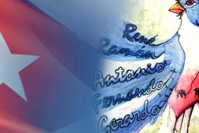 Pintan mural en honor a los Cinco Héroes cubanos