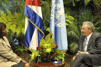 Recibió Raúl Castro a la Directora Ejecutiva del Programa Mundial de Alimentos