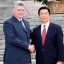 Miguel Díaz-Canel y el vicepresidente Li Yuanchao