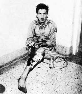 José Luis Tasende herido en una pierna
