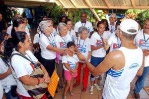 El encuentro se inició con una maratón desde la Casa de los Cinco hasta el hotel Rancho Luna (cerca de 20 kilómetros de distancia). En la foto, el momento de la premiación. Foto: Del autor