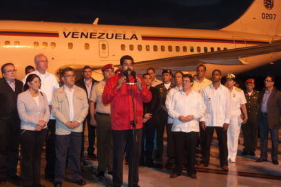 Nicolás Maduro llegó a Santiago (+ FOTOS)