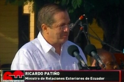 Canciller ecuatoriano condena bloqueo a Cuba