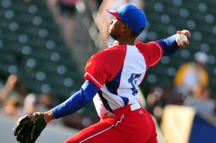 2do juego del tope entre los equipos nacionales de EE.UU. y Cuba. Foto: Ricardo López Hevia