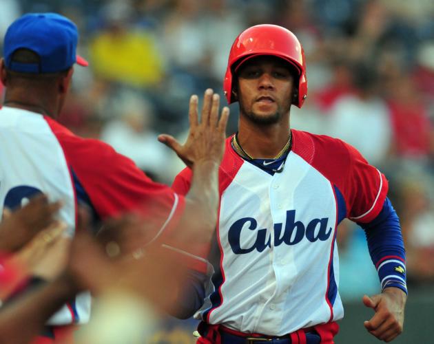 2do juego del tope entre los equipos nacionales de EE.UU. y Cuba. Foto: Ricardo López Hevia