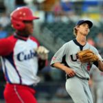 2do juego del tope entre los equipos nacionales de EE.UU. y Cuba. Foto: Ricardo López Hevia