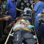 Manifestante herido: Foto: EFE