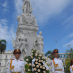 Acto de recordación al Grito de Libertad en América Latina, y colocación de ofrenda floral al Héroe Nacional José Martí, en el Parque Central de la capital cubana