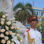 Acto de recordación al Grito de Libertad en América Latina, y colocación de ofrenda floral al Héroe Nacional José Martí, en el Parque Central de la capital cubana