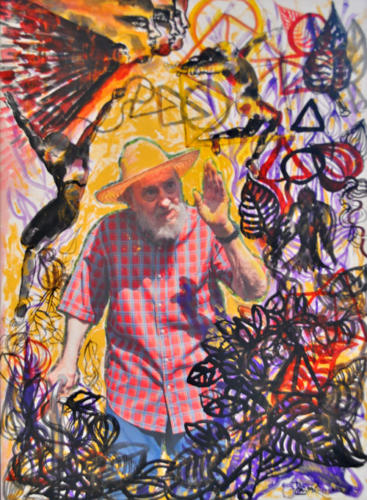 Zaida del Río y Alex Castro: Sin título. 95 x 70 cm. Técnica mixta, impresión digital sobre tela.