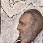 Rubén Rodríguez y Alex Castro: Sin título. 95 x 70 cm. Acrílico, impresión digital sobre tela.