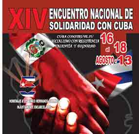 Previamente a la inauguración, representantes de casas de Amistad Perú-Cuba y otras organizaciones solidarias marcharán por las calles de Abancay hasta la sede de la reunión