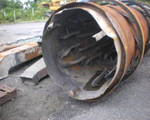 La planta de asfalto PC-6 de Pinar del Río antes de las reparaciones.