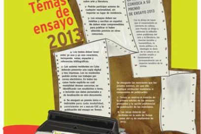 La Revista Temas convoca a su Premio de Ensayo 2013
