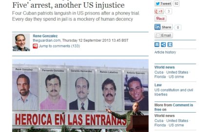 The Guardian publica comentario de René González