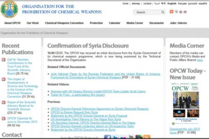 OPAQ confirma la entrega de Siria de informe sobre arsenal químico