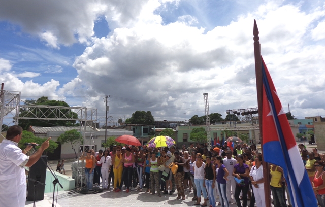 El contingente guantanamero fue abanderado, coincidiendo con el inicio de la Jornada internacional por la liberación de los Cinco Héroes