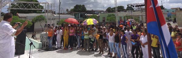 El contingente guantanamero fue abanderado, coincidiendo con el inicio de la Jornada internacional por la liberación de los Cinco Héroes