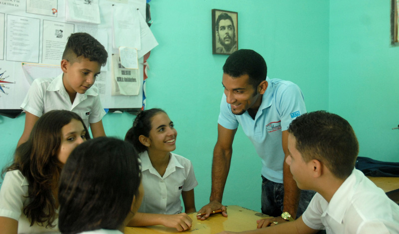 Osdenis Antúnez Herrera, ejemplo de joven educador. Foto: Agustín Borrego