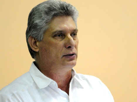 Miguel Díaz-Canel Bermúdez, miembro del Buró Político del Comité Central del Partido Comunista de Cuba y primer vicepresidente de los Consejos de Estado y de Ministros