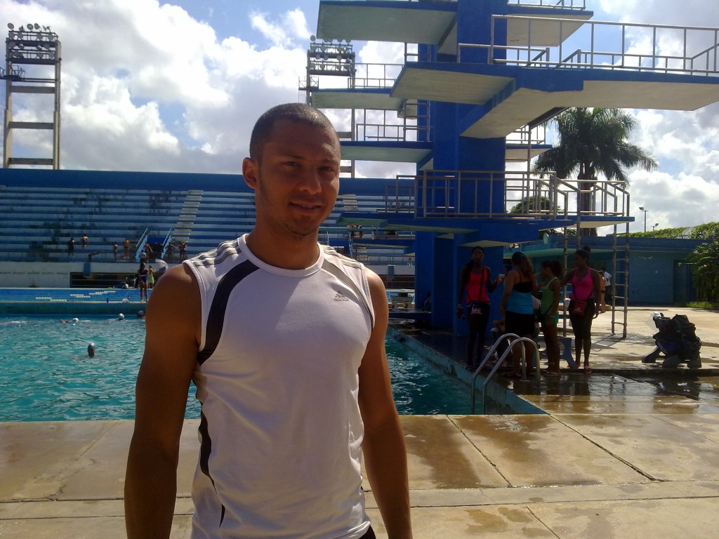 José Antonio Guerra en el complejo de piscinas de la Cuidad Deportiva. Foto del autor