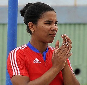 Lisandra Guerra en la Copa Cuba de ciclismo