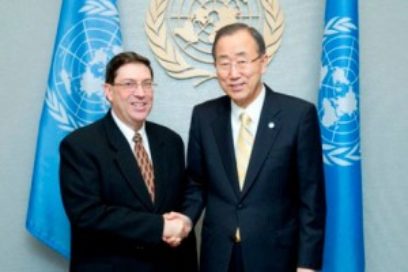 Dialogan Rodríguez y Ban Ki-moon: Destacan papel de Cuba en negociaciones de paz para Colombia