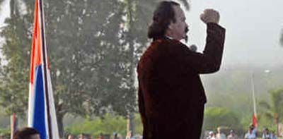 Artistas de música, danza y teatro recrearon momentos trascendentales de la historia del país, y de la obra de Céspedes, Francisco Vicente Aguilera, Perucho Figueredo, Bartolomé Masó, Vicente García y otros líderes iniciadores de la llamada Guerra Grande