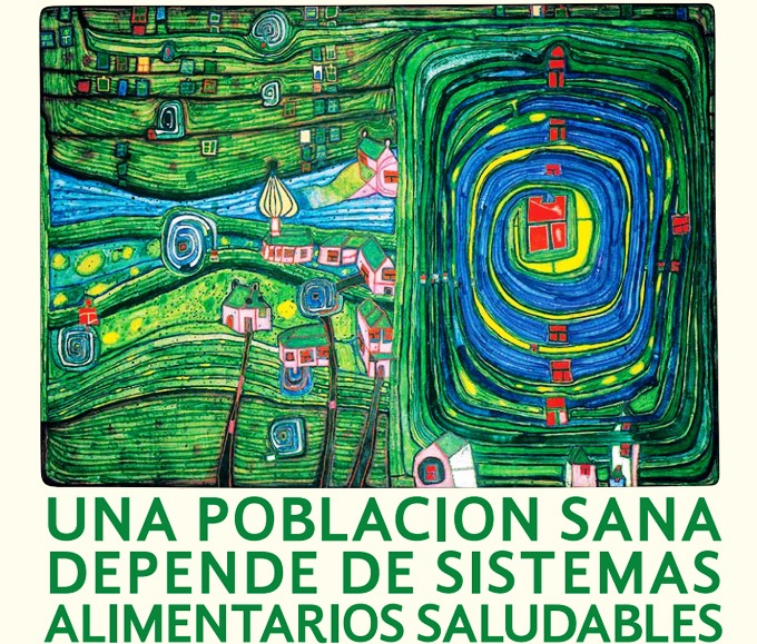 El artista austriaco Friedensreich Hundertwasser (1928-2000) utilizaba colores vivos y formas orgánicas para expresar la reconciliación de los seres humanos con la naturaleza, noción que refleja el tema del Día Mundial de la Alimentación este año.