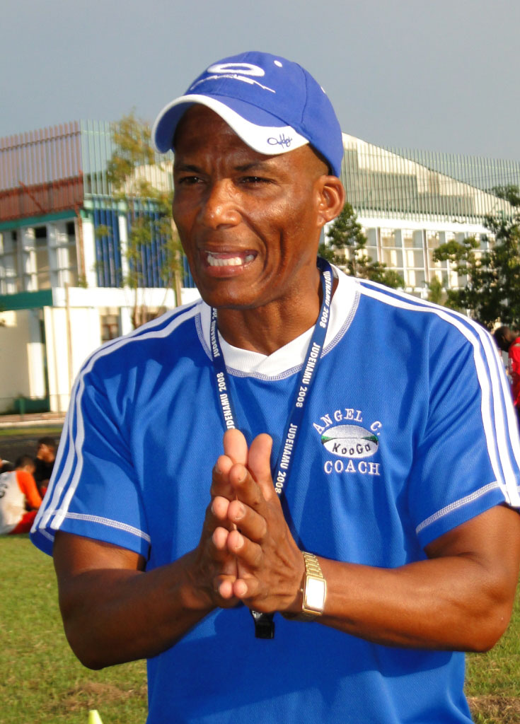 Ángel Carbonell Morales, Angelito, pionero en la práctica del rugby en Camagüey, confía en que sean contemplados como deporte. Fotos: Leandro Armando Pérez Pérez.