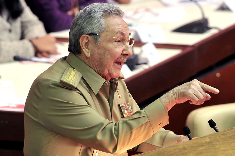 Discurso del Presidente Raúl Castro Ruz en la Asamblea Nacional. Foto: José Raúl Rodríguez Robleda.