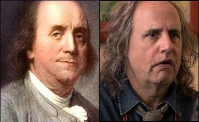 Jeffrey Tambor y Benjamin Franklin