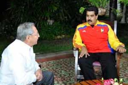 Raul Castro Receives Venezuelan President