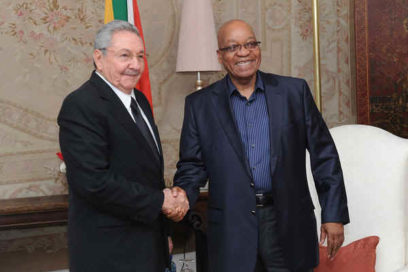 Sostienen encuentro Presidentes de Cuba y Sudáfrica
