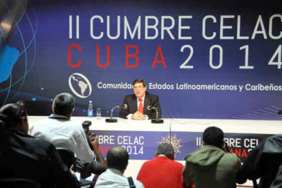 Cuban Foreign Minister Opens Press Room for CELAC Summit