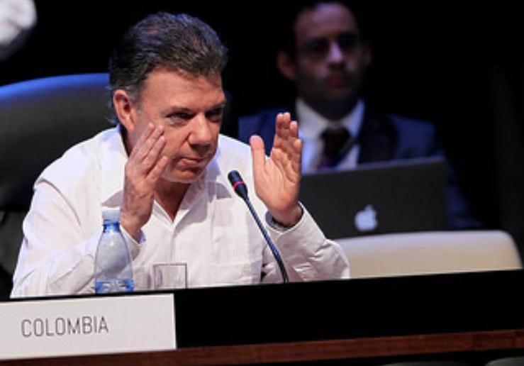 Juan Manuel Santos Calderón interviene en la II Cumbre de CELAC. Foto: Ismael Francisco/ CELAC Cuba/Flickr.