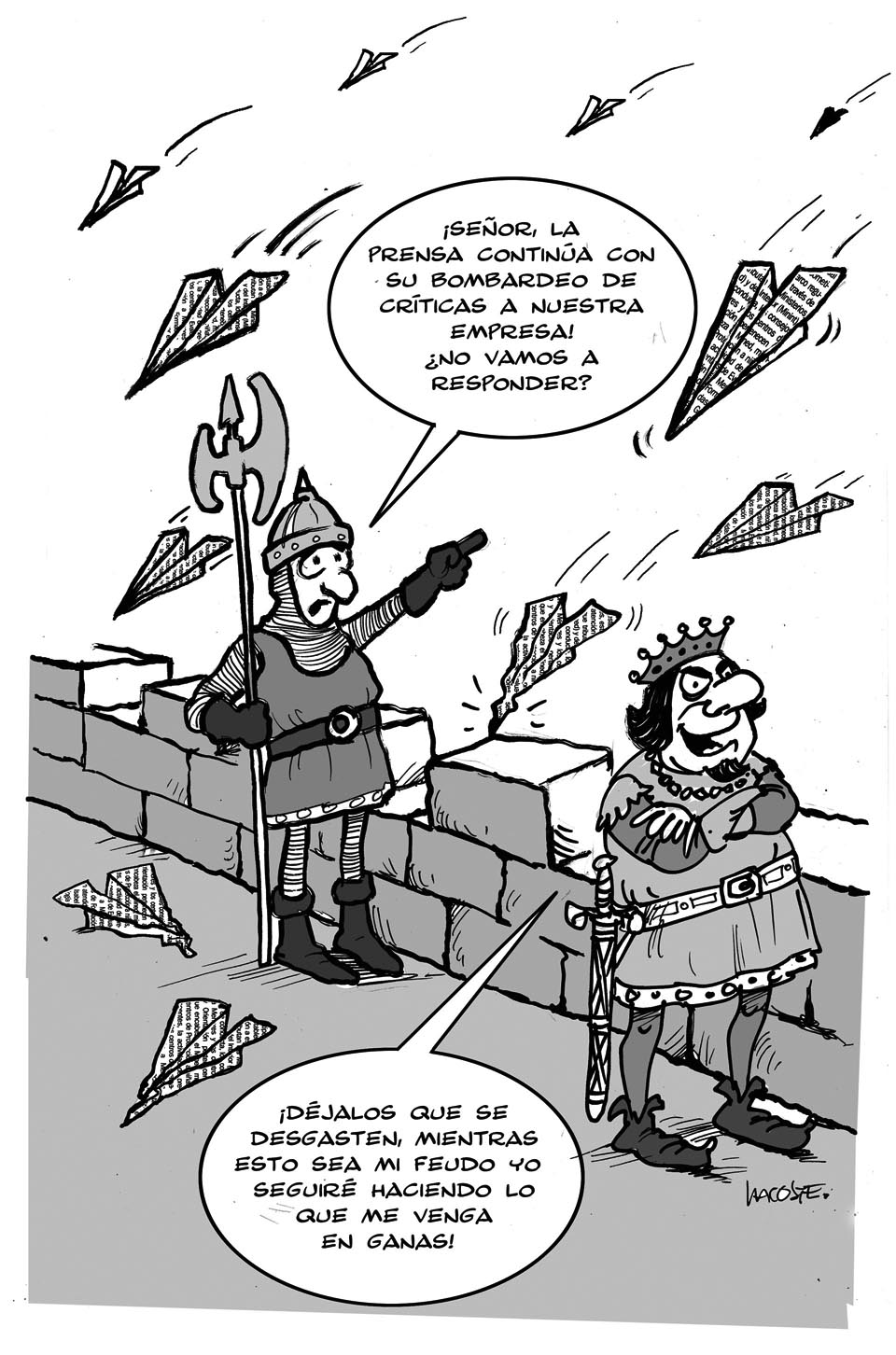 La crítica de la prensa no es respondida por las instituciones