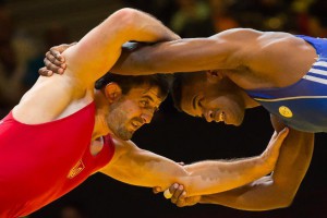 Un momento delapelea final del certamen del orbe de Budapest 2013.