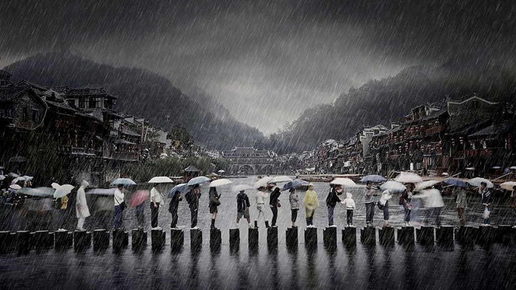 "Lluvia en una antigua ciudad" fue tomada en el sur de China, contó Chen Li, ganador en Viajes