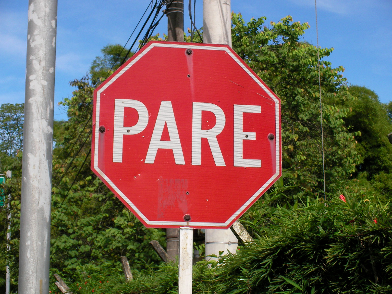 foto de señal de pare