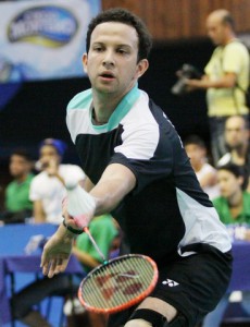 Osleni Guerrero no consiguió acceder a la defensa del título obtenido en 2013. 14 Gir Kevin Kevin Cordon regaló a los presentes una verdadera muestra de talento y buen bádminton. Foto: Otmaro Rodríguez