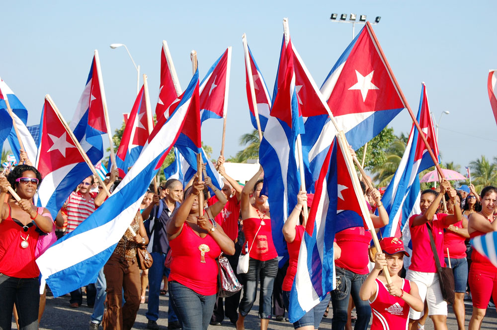 Unidos y alegres en la celebración del 1º de Mayo. Foto: Barreras Ferrán.