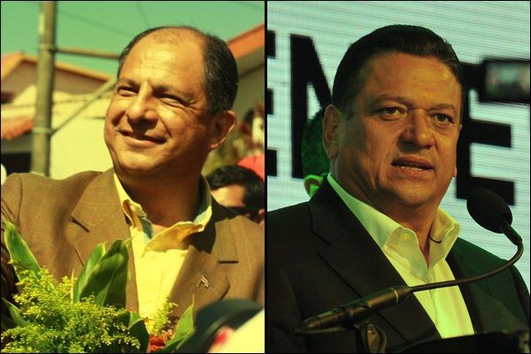 De izquierda a derecha Luis Guillermo Solís y Johnny Araya. Fotos: Noticias 24